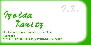 izolda kanitz business card